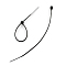 Nylon Cable Ties, Tie Wraps, Zip Ties, Black, 80x3mm, about 1000pcs/bag