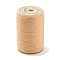 Round Waxed Polyester Thread String, Micro Macrame Cord, Twisted Cord, for Leather Sewing Stitching, Moccasin, 0.3~0.4mm, about 174.98 Yards(160m)/Roll