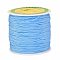 Braided Nylon Thread, Chinese Knotting Cord for Beading Jewelry Making Macrame Craft, Light Sky Blue, 0.8mm, about 100yards/roll
