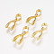 Brass Pinch Bails, Ice Pick, Lead Free & Nickel Free, Golden, 14x7mm, Hole: 4x6mm