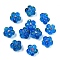 15PCS Handmade Lampwork Beads, Bumpy, Flower, Dodger Blue, 13.5x14.5x7mm, Hole: 1.4mm
