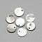 Black Lip Shell Charms, Flat Round, Black, 10~11x1mm, Hole: 1mm