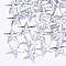 Plastic Cabochons, Star, Clear, 13x14x1.5mm, about 2000pcs/bag