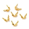 Brass Bead Tips, Cadmium Free & Lead Free, Real 18K Gold Plated, 8x4mm, Hole: 1.4mm