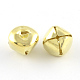 アイアン製ベルペンダント  ゴールドカラー  19~20x19~20x16mm  穴：3x6mm&nbsp;IFIN-Q112-03G-1