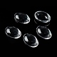 Transparent Oval Glass Cabochons&nbsp;X-GGLA-R022-14x10-6