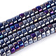 AB Color Plated Opaque Glass Beads Strands&nbsp;GLAA-T026-3x6mm-P09-1
