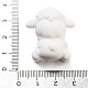 シリコンビーズ  羊  ホワイト  29x26x17mm  穴：2mm&nbsp;SIL-U005-02A-3