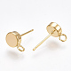 Brass Stud Earring Findings&nbsp;KK-T038-293G-1