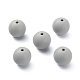 シリコンビーズ  ラウンド  銀  14.5~15mm  穴：2.2mm&nbsp;SIL-WH0012-001D-1