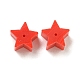 シリコン製ピアスキャッチ  スター  レッド  6x5x3.5mm  穴：0.5mm&nbsp;FIND-G082-05B-2
