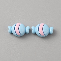 不透明な樹脂模倣食品カボション  キャンディ  ライトスカイブルー  10x16x6.5mm&nbsp;RESI-WH0036-11F