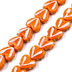 Opaque Handmade Bumpy Lampwork Beads Strands&nbsp;LAMP-T017-20-B04