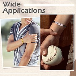 20Pcs 2 Colors Sport Theme Acrylic Beaded Bracelets for Men Women&nbsp;BJEW-SP0001-22