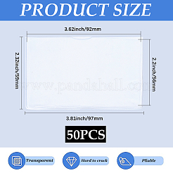 PVC名刺ホルダー50個  長方形  透明  59x97mm  内径：56x92mm&nbsp;AJEW-CP0009-25