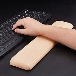 木製キーボードリストレスト  長方形  湯通しアーモンド  360x80x22mm&nbsp;AJEW-GA0009-52