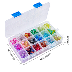 DIY Baking Paint Crackle Glass Beads Stretch Bracelet Making Kits&nbsp;DIY-PH0004-54A