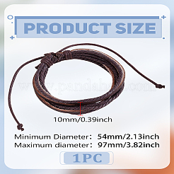 1Pc PU Leather Multi-strand Braided Bracelets for Men&nbsp;BJEW-LP0003-37A