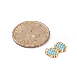 手作りみゆき日本のシードビーズ  織機模様  蝶結び  ミックスカラー  10x15x2mm&nbsp;PALLOY-MZ00018