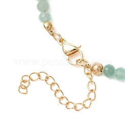 Summer Beach Natural Green Aventurine Round Beaded Necklaces&nbsp;NJEW-JN05262-05