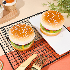 2Pcs PU Leather Food Hamburger Model Display Decoration&nbsp;AJEW-SC0004-15A