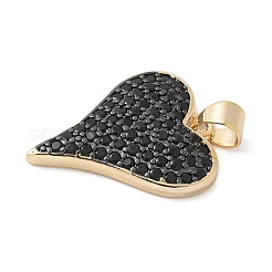 Brass Micro Pave Cubic Zirconia Pendants&nbsp;KK-K298-15C-G