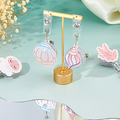 4Pcs 4 Styles Acrylic Retractable Badge Reel&nbsp;AJEW-FH0006-89