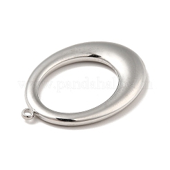変色しない304ステンレススチールペンダント  オーバルリングチャーム  ステンレス鋼色  29x19.5x3mm  穴：1.4mm&nbsp;LS-STAS-E176-22P
