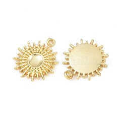 Sun Brass Pendant Cabochon Settings&nbsp;KK-H093-12G