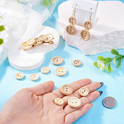 100Pcs 5 Colors 2-Holes Wood Buttons&nbsp;BUTT-TA0001-52