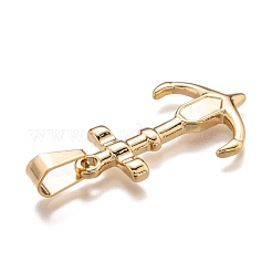 304ステンレスペンダント  アンカー  ゴールドカラー  34x22x3mm  穴：5x7mm&nbsp;STAS-J036-121B-G