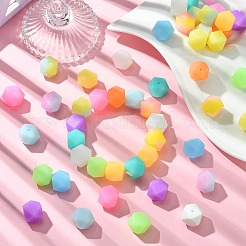 50Pcs Luminous Hexagon Food Grade Silicone Beads&nbsp;SIL-CJ0001-39