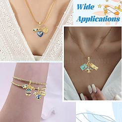 7Pcs 7 Styles Brass Enamel Airplane European Dangle Charms&nbsp;KK-CJ0004-10