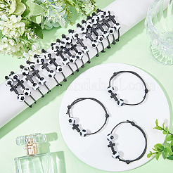 30Pcs Sports Theme Acrylic Beads Braided Bead Bracelets&nbsp;BJEW-BM00013