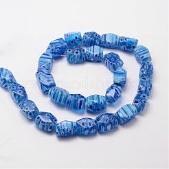 Handmade Millefiori Glass Bead Strands&nbsp;LAMP-G100-01