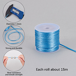 Nylon Satin Rattail Cord&nbsp;NWIR-PH0001-41-WH