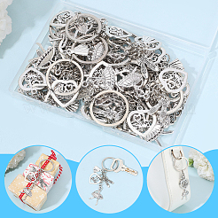20Pcs Alloy Ballet Shoes & Dancing Girl & Heart Keychains&nbsp;KEYC-SC00043