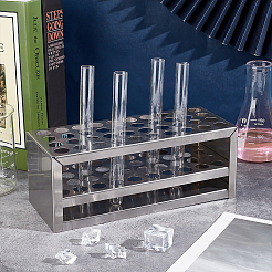 40-Hole 201 Stainless Steel Test Tube Display Stands&nbsp;AJEW-WH0348-165B