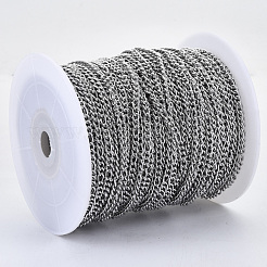 Tarnish Resistant 304 Stainless Steel Curb Chains&nbsp;CHS-S001-09A-P