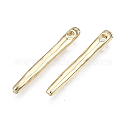 ラックメッキ合金ペンダント  カドミウムフリー＆鉛フリー  ピン  ライトゴールド  27x3x2.5mm  穴：1.8mm&nbsp;PALLOY-T077-60LG-RS
