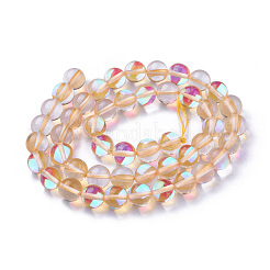 Synthetic Moonstone Beads Strands&nbsp;G-F143-8mm-15