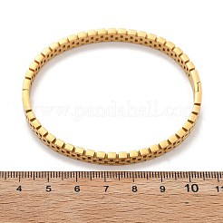 女性用304ステンレススチール時計バンドバングル  イオンプレーティング（ip）  18KGP本金メッキ  内径：2x2-3/8インチ（5x6cm）&nbsp;BJEW-Z092-03G