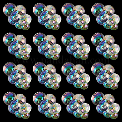 20 個の UV メッキ透明アクリルビーズ  雲  ABカラーメッキ  透明  33x22.5x17mm  穴：1.8mm&nbsp;MACR-SC0002-55A