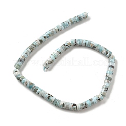 天然石ラリマービーズ連売り  ディスク  ヒシビーズ  8~8.5x4~4.5mm  穴：0.9mm  約93個/連  15.63''（39.7センチメートル）&nbsp;G-Q024-B03-05