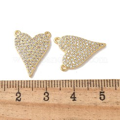 Brass Micro Pave Clear Cubic Zirconia Pendants&nbsp;KK-Q031-44G-04