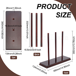 Wooden Donut Holder&nbsp;AJEW-WH0472-12