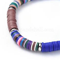 Polymer Clay Heishi Beads Beads Stretch Bracelets&nbsp;BJEW-JB04450-01