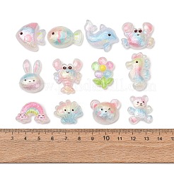 海洋エポキシ樹脂カボション  印刷  混合図形  17~29x17~27x6~8mm&nbsp;RE-CBAE980-03