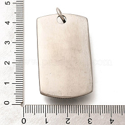 304ステンレスペンダント  丸カン付き  手の骨模様の長方形  アンティークシルバー  41.5x25x8mm  穴：6mm&nbsp;STAS-Z110-33AS