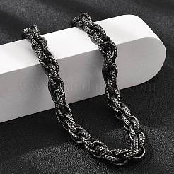 304 Stainless Steel Rope Chains Bracelets for Women Men&nbsp;BJEW-A031-04F-AS